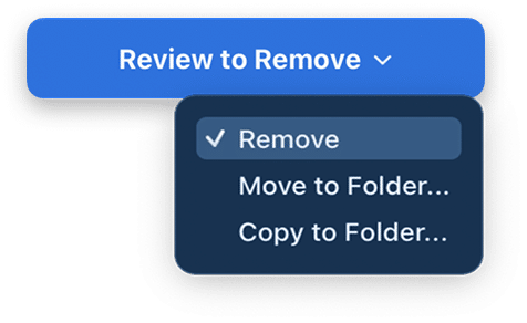 review to remove button